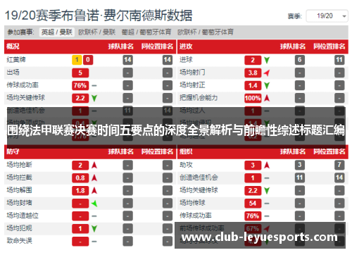 围绕法甲联赛决赛时间五要点的深度全景解析与前瞻性综述标题汇编 围绕法甲联赛决赛时间五要点的深度全景解析与前瞻性综述标题汇编